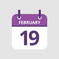 Calendar 19th of February