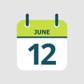Calendar 12th of June