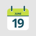 Calendar 19th of June