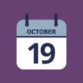 Calendar 19th of October