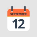 Calendar 12th of September