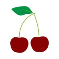 Flat icon cherry