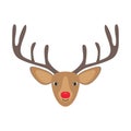 Flat icon Christmas deer