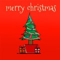 Flat icon Christmas Tree Pack Royalty Free Stock Photo