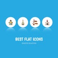 Flat Icon Church Set Of Traditional, Religion, Building And Other Vector Objects. Also Includes Faith, Catholic