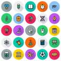 Flat icon collection. School education.