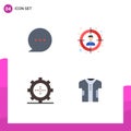 4 Flat Icon concept for Websites Mobile and Apps bubble, technology, audience, devices, clothing