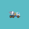 Flat Icon Concrete Mixer Element. Vector Illustration Of Flat Icon Cement Blender Royalty Free Stock Photo