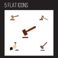 Flat Icon Court Set Of Justice, Tribunal, Court And Other Vector Objects. Also Includes Court, Tribunal, Law Elements.