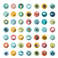 Flat icon designs, icons set Royalty Free Stock Photo