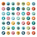 Flat icon designs, icons set Royalty Free Stock Photo