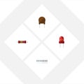 Flat Icon Device Set Of Memory, Triode, Resistance And Other Vector Objects. Also Includes Memory, Transducer, Recipient Royalty Free Stock Photo