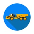 Flat icon dump truck