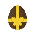 Flat icon easter chocolate egg Royalty Free Stock Photo