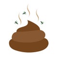 Flat Icon excrement. Feces images. Poop.