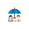 Flat icon - Family umbrella