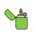 Flat icon fire lighter Royalty Free Stock Photo