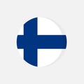 Flat icon flag of Finland in circle symbol Royalty Free Stock Photo