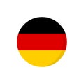 Flat icon flag of Germany in circle symbol Royalty Free Stock Photo