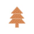 Flat icon gingerbread Christmas tree