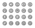 Flat icon grey color, flat icons, icons set, icons vector Royalty Free Stock Photo