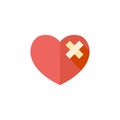 Flat icon - Heart shape Royalty Free Stock Photo