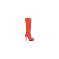 Flat Icon Heeled Shoe Element. Vector Illustration Of Flat Icon Boots Isolated On Clean Background. Can Be Used As Royalty Free Stock Photo