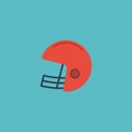 Flat Icon Helmet Element. Vector Illustration Of Flat Icon Rugby Isolated On Clean Background. Can Be Used As Hel Royalty Free Stock Photo