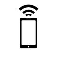 Phone with Wi-fi. Vector icon