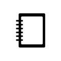 Notebook template. Notebook vector icon