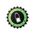 Flat icon with lactose gluten gmo sugar free stamp. Organic signs. Vector illustration.