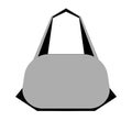 Flat icon. Lady`s bag