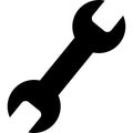 Flat icon of a mechanical wrench Royalty Free Stock Photo