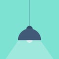 Flat icon modern hanging lamp Royalty Free Stock Photo