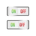 Flat icon On and Off Toggle switch button vector format. Vector stock illustration