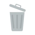 Flat icon opened trash can Royalty Free Stock Photo