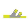 Flat Icon of Orthopedic Shoe Isolated on White Royalty Free Stock Photo