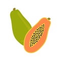 Flat icon papaya