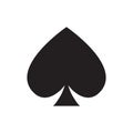 Flat icon playing card spade