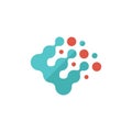 Flat icon - Printing raster dots Royalty Free Stock Photo