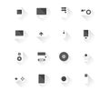 Flat icon set of technology devices Royalty Free Stock Photo