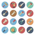 Flat icon set of work tools Royalty Free Stock Photo