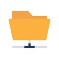 Flat icon sharing folder Royalty Free Stock Photo