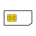 Flat icon sim card Royalty Free Stock Photo