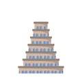 Flat icon of the tower of Babel