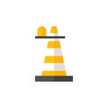 Flat icon - Traffic cone Royalty Free Stock Photo