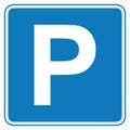 Flat icon traffic sign parking Royalty Free Stock Photo