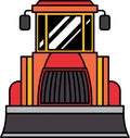 flat icon vector of bulldozer Royalty Free Stock Photo