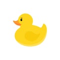 Flat icon yellow rubber duck Royalty Free Stock Photo