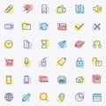 Colorful Flat Icons Set - vector